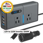 Inversor Para Carro Auto Coche Cargador Convertidor De Corriente 12V 110V Usb. Fixed Price $65.99.