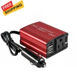 Foval 150W Car Power Inverter 12V Dc To 110V Ac Converter Vehicle Classic Red. Fixed Price $36.67.