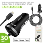 Cellet 30-WATT Apple Mfi Certified Car Charger With Extra Usb-c Port. Fixed Price $9.99.