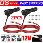 2PCS 12-24V Fused Led Car Cigarette Lighter Plug Socket Cable Adapter W/ Switch. Fixed Price $9.98.