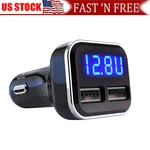 4.8A24W For Jebsens Dual Usb Car Charger Volt Meter Battery Monitor With Led. Fixed Price $13.75.