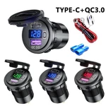 12V QC3.0 Dual Usb Car Fast Charger Socket Power Outlet Led Voltmeter Waterproof. Fixed Price $11.99.