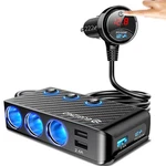 Eugizmo Cigarette Lighter Adapter, 222W 3 Socket Car Black. Fixed Price $37.99.