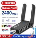 Usb 3.0 Wireless Wifi Adapter 1300MBPS Long Range Dongle Dual Band Network Lot. Fixed Price $1215.78.