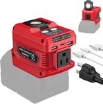 220W Power Inverter Compatible With Milwaukee 18V Battery, Dc To Ac 110V. Fixed Price $29.99.