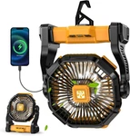 Camping Fan With Led Lantern Usb Rechargeable Battery Powered Tent Portable. Fixed Price $24.99.