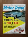Motor Trend Magazine September 1959 Mg A-1600 Ford Falcon Cadillac Eldorado. Fixed Price $15.99.
