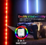 6FT Rgb Led Whip Light Off-road Antenna Strip For Atv Utv Accessories Lot. Fixed Price $59.99.