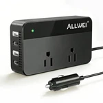 Allwei 200W Car Power Inverter, 12V Dc To 110V With Black. Fixed Price $39.01.