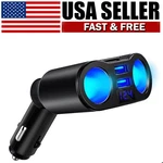 Car Dual Usb Cigarette Lighter Socket Splitter Lcd Dc 12V Charger Power Adapter. Fixed Price $7.99.