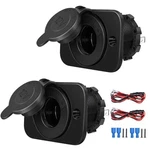 2PACK Cigarette Lighter Socket Waterproof Power Outlet For Car Marine Motorcycle. Fixed Price $13.95.