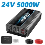 2000W/5000W Pure Sine Wave Inverter 24V Dc To 110V Ac + Dual Usb Rv/camp. Fixed Price $170.99.