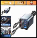 Superone Retractable Car Charger 6-PORT Usb-c Fast Charging Adapter. Fixed Price $33.99.