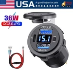 12V-24V Pd + QC3.0 Dual Usb Car Fast Charger Power Socket Outlet Led Voltmeter. Fixed Price $8.87.