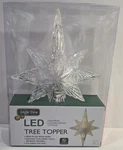 Nip 10-LIGHT Clear 8-POINT Star Led Christmas Tree Topper Jingle Time Indoor. Fixed Price $24.99.