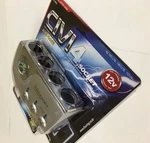 4 Socket Silver Led On / Off Switch Cigarette Lighter Splitter Charge Adapter. Fixed Price $25.00.
