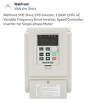 Walfront Vfd Drive Inverter, 1.5KW 220V Ac Variable Frequency. Fixed Price $85.00.