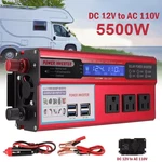 Car Power Inverter 5500W Dc 12V To Ac 110V Pure Sine Wave Solar Converter 4 Usb. Fixed Price $40.79.