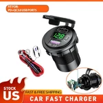 Car Fast Charger Power Socket Outlet Led Voltmeter Pd + QC3.0 Usb For Cell Phone. Fixed Price $10.97.