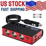 180W 3-SOCKET Car Cigarette Lighter Splitter, 4 Usb Fast Charging Ports. Fixed Price $21.99.