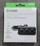 New Okra 3 Socket Usb & Lighter Car Charger. Fixed Price $18.00.
