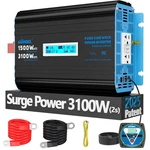 Giandel 1500 Watt Pure Sine Wave Power Inverter 12V Dc To 120V AC,3100WSURGE. Fixed Price $310.90.