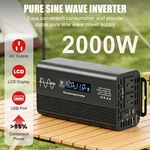 2000W Lcd Car Power Inverter 12V To Ac 110V Pure Sine Wave Solar Converter. Fixed Price $88.89.