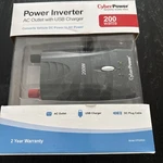 Cyberpower 200 Watt Inverter Ac Outlet With Usb Charger - New. Fixed Price $22.99.