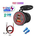 12-24V Usb Port Fast Car Charger Pd & QC3.0 Outlet Socket For Boat Rv Marine. Fixed Price $10.99.